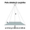 CZUJNIK RUCHU PIR 2 x DETECTOR KORYTARZOWY 4x20M-100527