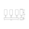 LAMPA SPOTLIGHT FARGO 3xGU10 CZARNA RUCHOMA-100927