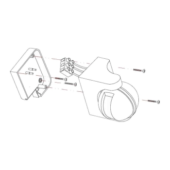 CZUJNIK RUCHU PIR NAŚCIENNY AC 230V REGULOWANY V2-100492
