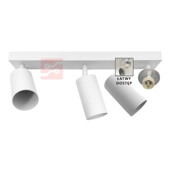 LAMPA SPOTLIGHT FARGO 3xGU10 BIAŁA RUCHOMA-100919
