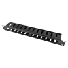 ORGANIZATOR KABLI 1U 19" 12 UCHWYTÓW METAL CZARNY