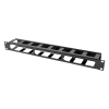 ORGANIZATOR KABLI 1U 19" 8 UCHWYTÓW METAL CZARNY
