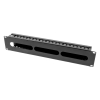 ORGANIZATOR KABLI 2U 19" 24 UCHWYTY METAL CZARNY