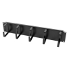 ORGANIZATOR KABLI 2U 19" 5 UCHWYTÓW METAL CZARNY
