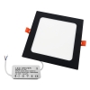 PANEL LED PODTYNKOWY GERE 12W 4000K 166x166x20MM 230V CZARNY