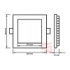 PANEL LED PODTYNKOWY GERE 18W 4000K 218x218MM 230V-101817