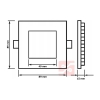PANEL LED PODTYNKOWY GERE 3W 3000K 89x89MM 230V-101882