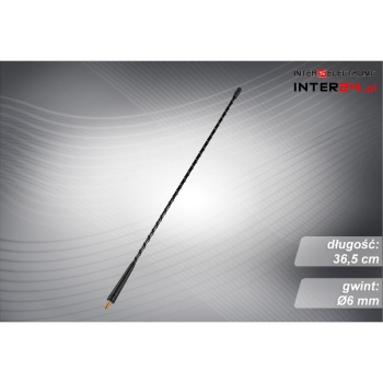 MASZT - BAT ANTENY SAMOCHODOWEJ 36,5 CM GWINT 6 MM-101056
