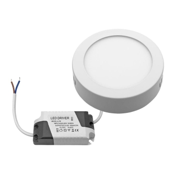 PANEL LED NATYNKOWY GERRIT 6W 3000K Ø110x28MM 230V BIAŁY