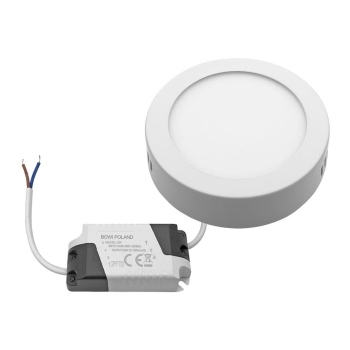 PANEL LED NATYNKOWY GERRIT 6W 4000K Ø110x28MM 230V BIAŁY