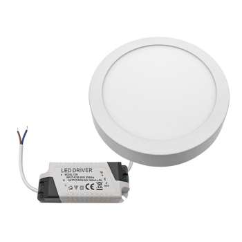 PANEL LED NATYNKOWY GERRIT 12W 6000K Ø155x28MM 230V BIAŁY