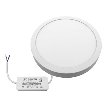 PANEL LED NATYNKOWY GERRIT 18W 3000K Ø205x28MM 230V BIAŁY