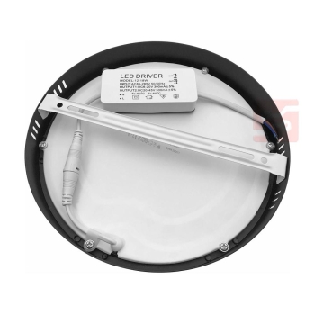 PANEL LED NATYNKOWY GERRIT 18W 4000K Ø205x28MM CZARNY-101348