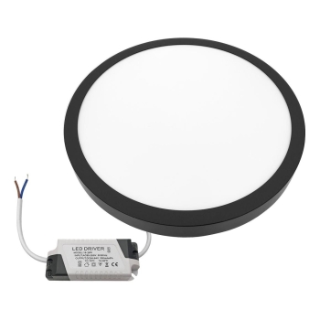PANEL LED NATYNKOWY GERRIT 24W 4000K Ø280x28MM CZARNY