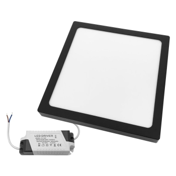 PANEL LED NATYNKOWY GERRY 18W 4000K 210x210x28MM 230V CZARNY