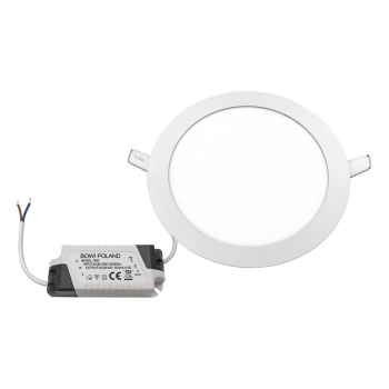 PANEL LED PODTYNKOWY GERD 15W 3000K Ø188x20MM 230V BIAŁY