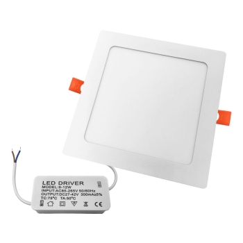 PANEL LED PODTYNKOWY GERE 12W 4000K 166x166x20MM 230V BAIŁY
