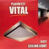 PLAFON VITAL NA DWIE ŻARÓWKI E27 375x375MM SREBRNY-105792