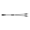 ROZGAŁĘŹNIK ZASILANIA DC 1 GNIAZDO / 2 WTYKI DC 2,1/5,5MM 25CM