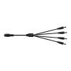 ROZGAŁĘŹNIK ZASILANIA DC 1 GNIAZDO /4 WTYKI DC 2,1/5,5MM 25CM