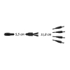 ROZGAŁĘŹNIK ZASILANIA DC 1-GN/4-WT 2,1/5,5MM 25CM-105840