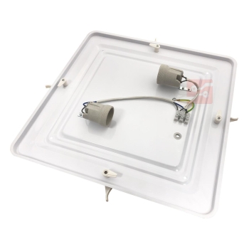 PLAFON VITAL NA DWIE ŻARÓWKI E27 375x375MM SREBRNY-105786