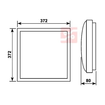 PLAFON VITAL NA DWIE ŻARÓWKI E27 375x375MM SREBRNY-105791