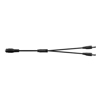 ROZGAŁĘŹNIK ZASILANIA DC 1 GNIAZDO / 2 WTYKI DC 2,1/5,5MM 25CM