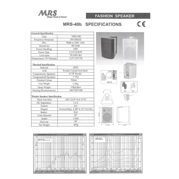 KOLUMNA UNIWERSALNA PA MRS-40B 100V 8OHM 20W 2-DROŻNA BIAŁA-111810