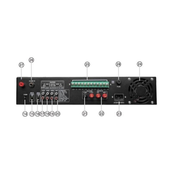 WZMACNIACZ RADIOWĘZŁOWY MRS PA ZB1506SD 150W SD, USB, FM 6-STREF-112914