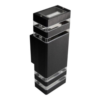OPRAWA ELEWACYJNA LAMPA SANTA 2xGU10 IP54 CZARNA