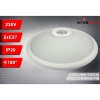 PLAFON 2xE27 Z CZUJNIKIEM RUCHU PIR SZKLANY KLOSZ MILKY Ø300MM-113049