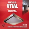 Plafon led Vitali 24W 4000K IP20 372x372mm srebrny z mikrofalowym czujnikiem ruchu-113508