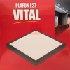 Plafon Vital 2xE27 kwadrat 375x375mm antracyt RAL 7016-113582