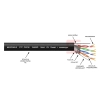 Przewód FTP5e drut Cu UV + linka nośna 305m czarny MAXCABLE-113639