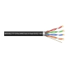 Przewód FTP5e drut Cu UV 305m czarny MAXCABLE