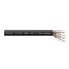 Przewód UTP5e drut Cu UV + linka nośna 500m czarny MAXCABLE