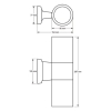 LAMPA ELEWACYJNA DWUKIERUNKOWA KILTOR 2xGU10 IP65 CZARNA-113962