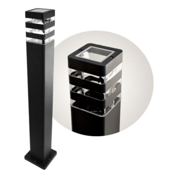 LAMPA OGRODOWA STOJĄCA SŁUPEK SANTA 1xE27 80CM IP54 CZARNY-113020
