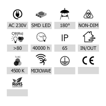 PLAFON LED GRAND 24W 4500K IP65 Ø330MM-113092