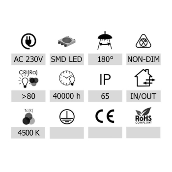PLAFON LED GRAND 24W 4500K IP65 Ø330MM MIKROFALOWY CZUJNIK RUCHU-113097