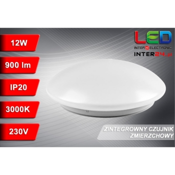 PLAFON LED KYRK 12W 3000K IP20 Ø255M Z CZUJNIKIEM ZMIERZCHOWYM-113286