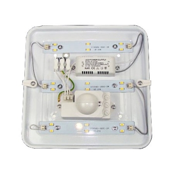 Plafon led Tiler 9W 4500K IP20 210x210mm z mikrofalowym czujnikiem ruchu-113406