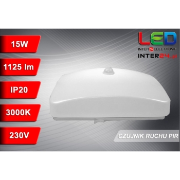 Plafon led Tiler 15W 3000K IP20 272x272mm z czujnikiem ruchu PIR-113419