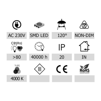 Plafon led Vitali 24W 4000K IP20 372x372mm srebrny z mikrofalowym czujnikiem ruchu-113504