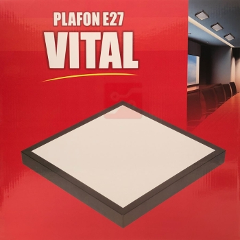 Plafon Vital 2xE27 kwadrat 375x375mm antracyt RAL 7016-113582