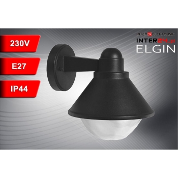 LAMPA ELEWACYJNA KINKIET RETRO ELGIN E27 IP44 CZARNA-113925