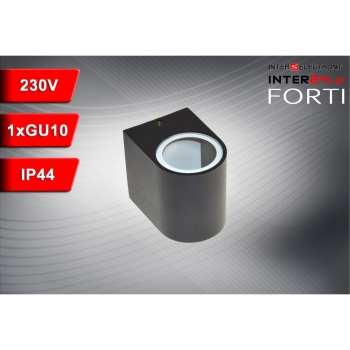 OPRAWA ELEWACYJNA LAMPA FORTI 1xGU10 IP44 CZARNA-113929
