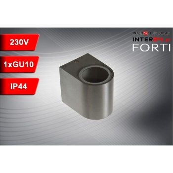 OPRAWA ELEWACYJNA LAMPA FORTI 1xGU10 IP44 SREBRNA-113930