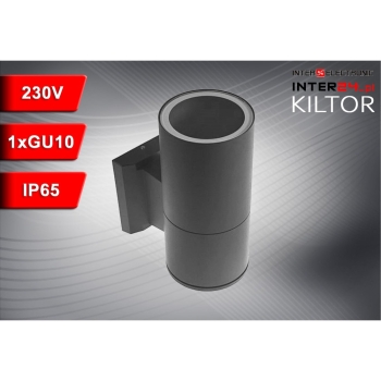LAMPA ELEWACYJNA JEDNOKIERUNKOWA KILTOR 1xGU10 IP65 CZARNA-113956